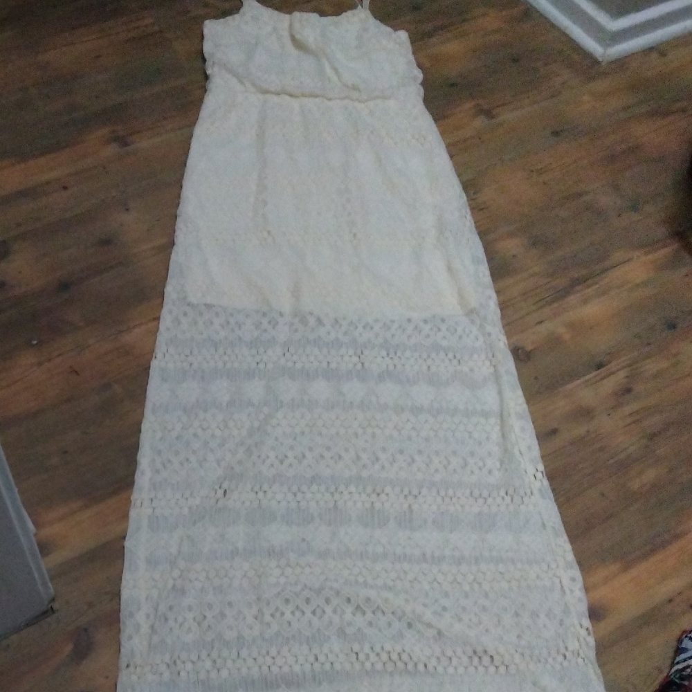 Bailey Blue Cream Lace Maxi Dress